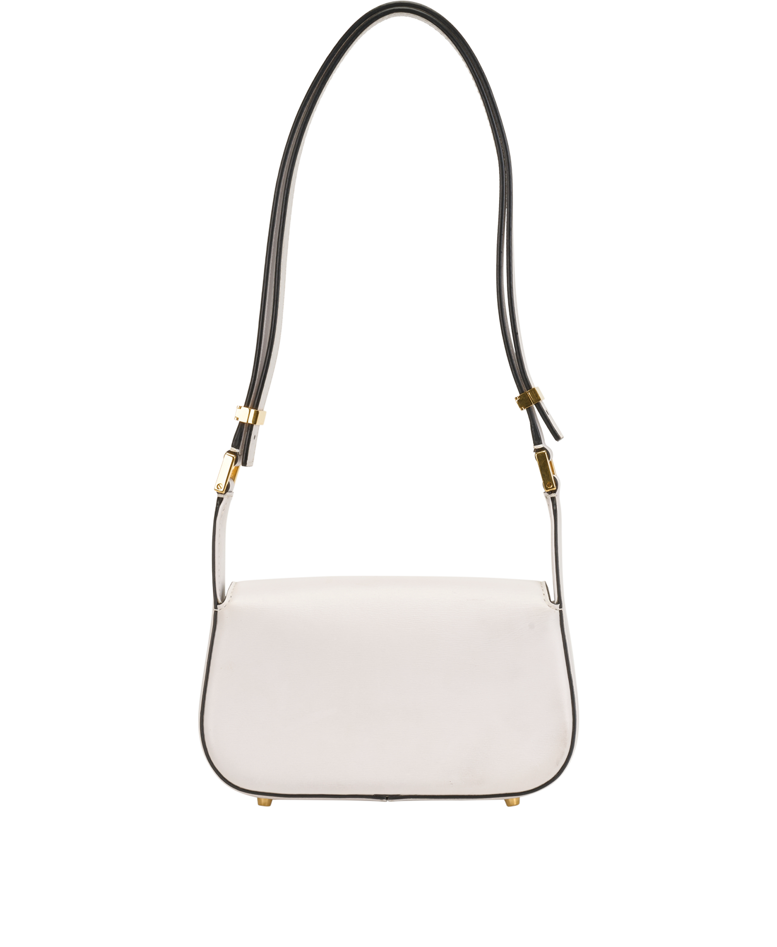 Small V-Logo Chain Bag, &pound;695, Handbags, White, Leather, Back view